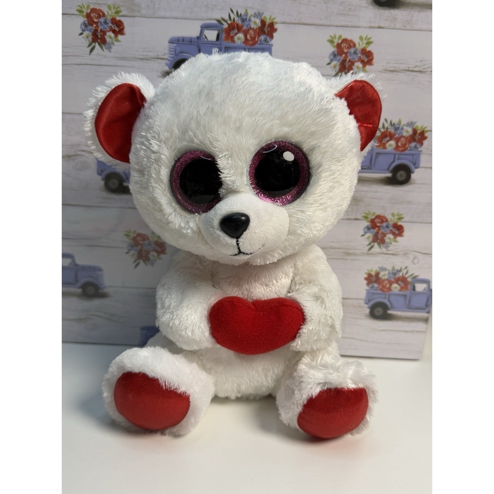 TY Beanie Boos Cuddly Valentine Bear Plush 11"